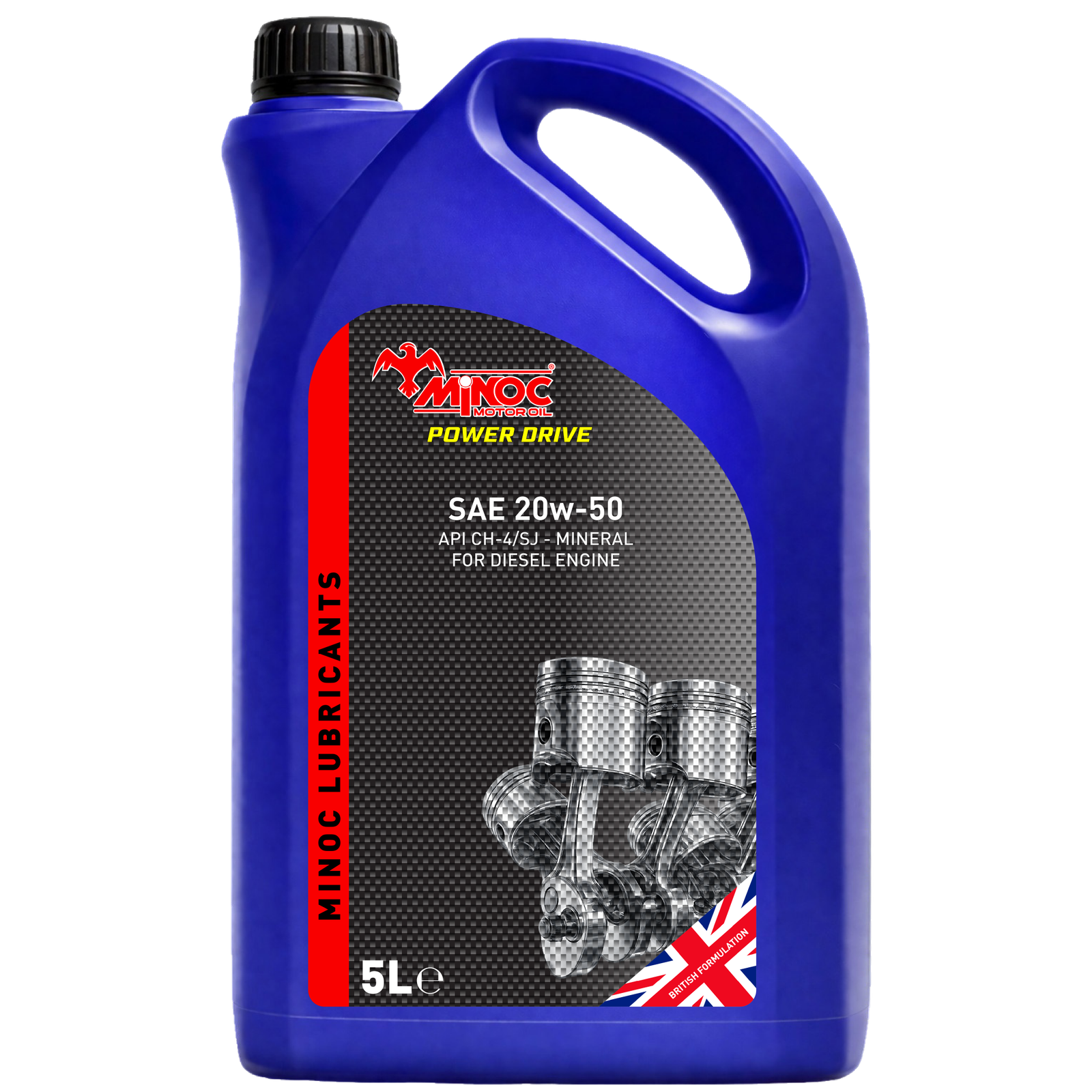 MINOC POWER DRIVE SAE 20W-50 API CH-4/SJ Diesel Engine Oil