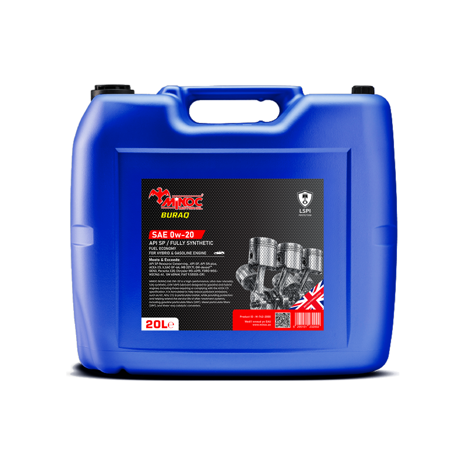 MINOC Products_BURAQ SAE 0W-20 SP - 20L